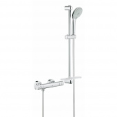 Термостатический смеситель для душа GROHE Grohtherm 1000 Cosmopolitan New с душевым гарнитуром (штанга 600 мм), хром (34286002) — фото, характеристики, купить в VLADIVOSTOK-CLIMBO