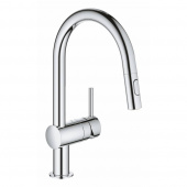 Смеситель для кухни GROHE Minta с выдвижным изливом, хром (32321002) — фото, характеристики, купить в VLADIVOSTOK-CLIMBO