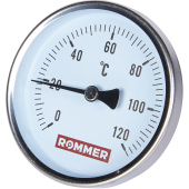 ROMMER Термометр биметаллический 80 мм 120 градусов с погружной гильзой 50 мм 1/2 — фото, характеристики, купить в VLADIVOSTOK-CLIMBO