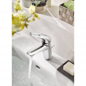 Смеситель для раковины GROHE Eurostyle new с донным клапаном, хром (33558003) — фото, характеристики, купить в VLADIVOSTOK-CLIMBO
