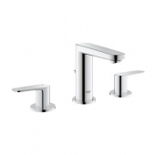 Смеситель для раковины GROHE Europlus на 3 отверстия с донным клапаном, 20301000 — фото, характеристики, купить в VLADIVOSTOK-CLIMBO