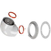 RCA-6010-240190 Начальный участок 90 гр. 60/100 в комплекте фланец — фото, характеристики, купить в VLADIVOSTOK-CLIMBO