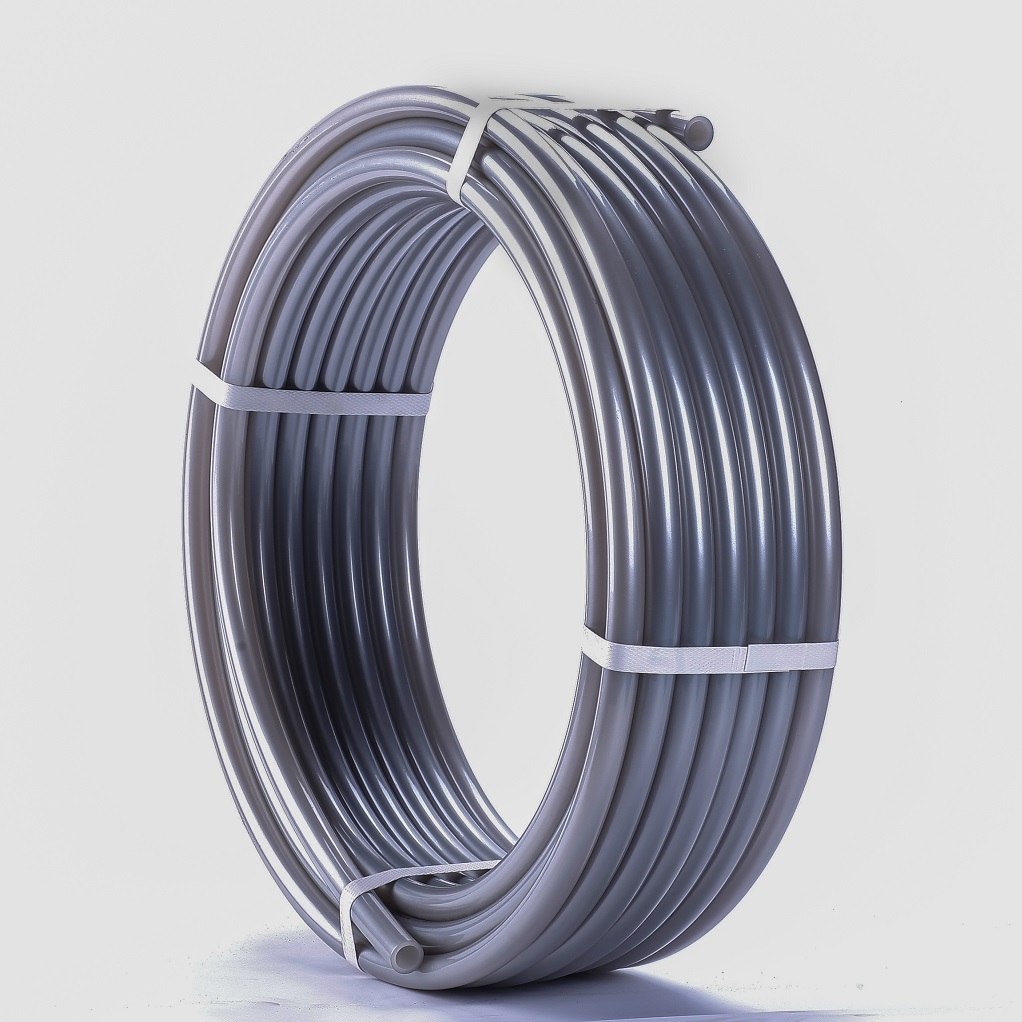 Труба ROMMER PEX из сшитого полиэтилена с кислородным слоем, серая, 20х2,8 (бухта 100 метров) — фото, характеристики
