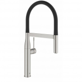 Смеситель для кухни GROHE Essence с профессиональной лейкой, поворотный излив, суперсталь (30294DC0) — фото, характеристики, купить в VLADIVOSTOK-CLIMBO