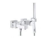 Смеситель для ванны GROHE Eurocube с душевым гарнитуром, 23141000 — фото, характеристики, купить в VLADIVOSTOK-CLIMBO