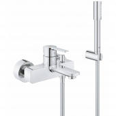 Смеситель для ванны GROHE Lineare New с душевым гарнитуром, хром (33850001) — фото, характеристики, купить в VLADIVOSTOK-CLIMBO