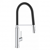 Смеситель для кухни GROHE Concetto с профессиональной лейкой, хром/черный (31491000) — фото, характеристики, купить в VLADIVOSTOK-CLIMBO