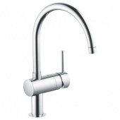 Смеситель для кухни GROHE Minta с выдвижным C-изливом, 32918DC0 — фото, характеристики, купить в VLADIVOSTOK-CLIMBO
