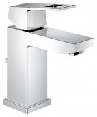Смеситель для раковины GROHE Eurocube с донным клапаном и низким изливом, 23127000 — фото, характеристики, купить в VLADIVOSTOK-CLIMBO