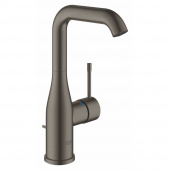 Смеситель для раковины GROHE Essence New с донным клапаном, L-Size, темный графит матовый (32628AL1) — фото, характеристики, купить в VLADIVOSTOK-CLIMBO