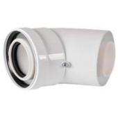 RCA-8610-000045 Отвод конденсационный угол 45гр. D60/100 — фото, характеристики, купить в VLADIVOSTOK-CLIMBO