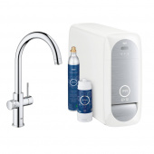 Смеситель для кухни GROHE Blue Home с функциями фильтрации, охлаждения и газирования водопроводной воды (фильтр в комплекте), хром (31455000) — фото, характеристики, купить в VLADIVOSTOK-CLIMBO
