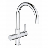 Смеситель для кухни GROHE Blue с высоким изливом для водопроводной и фильтрованной воды, хром (33251000) — фото, характеристики, купить в VLADIVOSTOK-CLIMBO