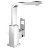 Смеситель для раковины GROHE Eurocube с донным клапаном, высоким изливом и ограничением расхода воды, 2313500E — фото, характеристики, купить в VLADIVOSTOK-CLIMBO