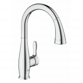 Смеситель для кухни GROHE Parkfield с выдвижным изливом/лейкой, хром (30215001) — фото, характеристики, купить в VLADIVOSTOK-CLIMBO