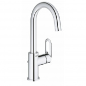 Смеситель для раковины GROHE BauLoop с донным клапаном, L-Size, хром (23763000) — фото, характеристики, купить в VLADIVOSTOK-CLIMBO