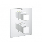 Термостат для душа GROHE Grohtherm Cube с переключателем (верхняя монтажная часть), 19959000 — фото, характеристики, купить в VLADIVOSTOK-CLIMBO