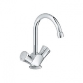 Смеситель для раковины GROHE Costa L с донным клапаном и высоким С-изливом, 21375001 — фото, характеристики, купить в VLADIVOSTOK-CLIMBO