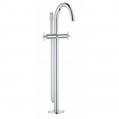 Смеситель для ванны GROHE Atrio New с душевым гарнитуром, верхняя монтажная часть, напольный монтаж, хром (25044003) — фото, характеристики, купить в VLADIVOSTOK-CLIMBO