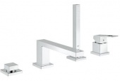 Смеситель для ванны GROHE Eurocube с душевым гарнитуром (на бортик ванны), 19897000 — фото, характеристики, купить в VLADIVOSTOK-CLIMBO