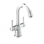 Смеситель для раковины GROHE Grandera с донным клапаном и поворотным изливом, 21107000 — фото, характеристики, купить в VLADIVOSTOK-CLIMBO