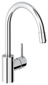 Смеситель для кухни GROHE Concetto с выдвижным высоким изливом, 32663001 — фото, характеристики, купить в VLADIVOSTOK-CLIMBO