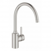 Смеситель для кухни GROHE Eurosmart Cosmopolitan, высокий излив, суперсталь (32843DC2) — фото, характеристики, купить в VLADIVOSTOK-CLIMBO
