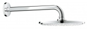 Верхний душ с кронштейном GROHE Rainshower Cosmopolitan Metal, диаметр 210 мм, с ограничением расхода воды, 26062000 — фото, характеристики, купить в VLADIVOSTOK-CLIMBO