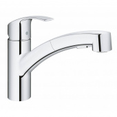 Смеситель для кухни GROHE Eurosmart с выдвижным изливом, низкий излив, хром (30305000) — фото, характеристики, купить в VLADIVOSTOK-CLIMBO