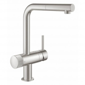 Смеситель для кухни GROHE Blue Pure Minta с функцией очистки водопроводной воды, суперсталь (31721DC0) — фото, характеристики, купить в VLADIVOSTOK-CLIMBO