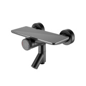 Смеситель для ванны с управлением Push Control черный матовый Shelfy IDDIS — фото, характеристики, купить в VLADIVOSTOK-CLIMBO