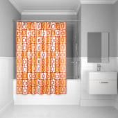 Штора для ванной комнаты, 200*240 см, полиэстер, ID, orange toffee, 280P24RI11 — фото, характеристики, купить в VLADIVOSTOK-CLIMBO