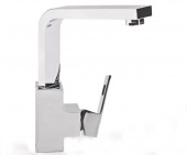 Смеситель для раковины GROHE Eurocube с донным клапаном и высоким изливом, 23135000 — фото, характеристики, купить в VLADIVOSTOK-CLIMBO