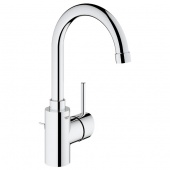 Смеситель для раковины GROHE Concetto с донным клапаном, высокий излив, 32629001 — фото, характеристики, купить в VLADIVOSTOK-CLIMBO