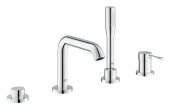 Смеситель для ванны GROHE Essence+ на 4 отверстия с душевым гарнитуром и изливом (на бортик ванны), 19578001 — фото, характеристики, купить в VLADIVOSTOK-CLIMBO