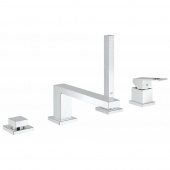 Смеситель для ванны GROHE Eurocube с душевым гарнитуром, монтаж на борт ванны, хром (19897001) — фото, характеристики, купить в VLADIVOSTOK-CLIMBO