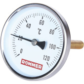 ROMMER Термометр биметаллический 80 мм 120 градусов с погружной гильзой 100 мм 1/2 — фото, характеристики, купить в VLADIVOSTOK-CLIMBO
