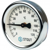 STOUT Термометр биметаллический накладной с пружиной. Корпус Dn 63 мм, 0...120 С, 1"-2" (SIM-0004-630015) — фото, характеристики, купить в VLADIVOSTOK-CLIMBO