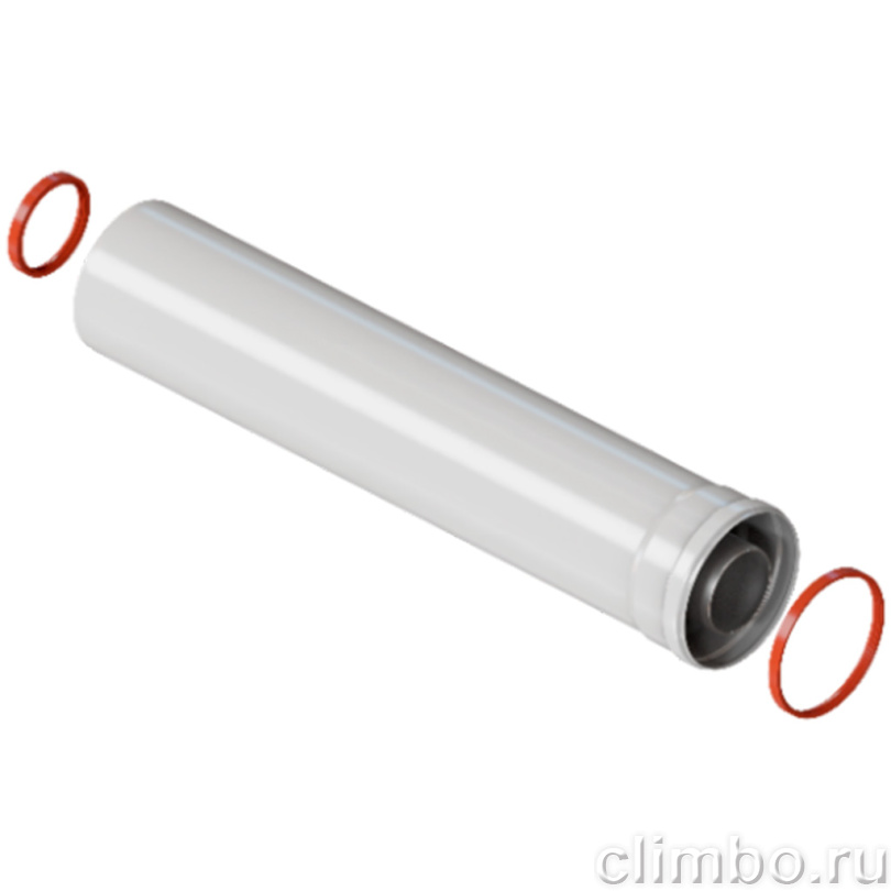 RCA-6010-000250 Удлинитель дымохода коакс. раструбн. 60/100 L 250 — фото товара