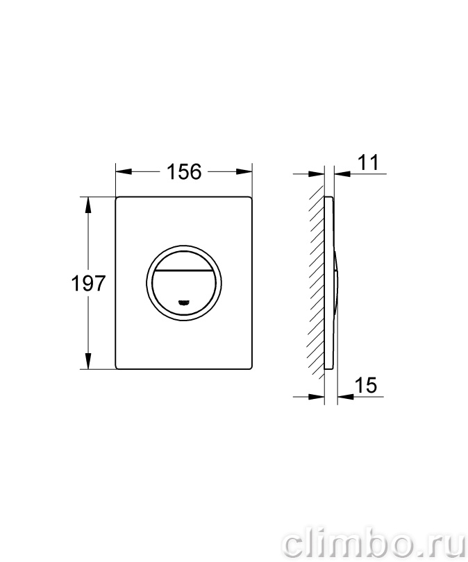 Панель смыва для унитаза GROHE Nova Light (3 режима смыва), 38809000 — фото товара