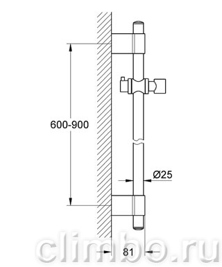 Душевая штанга GROHE Rainshower 900 мм, 28819001 — фото товара