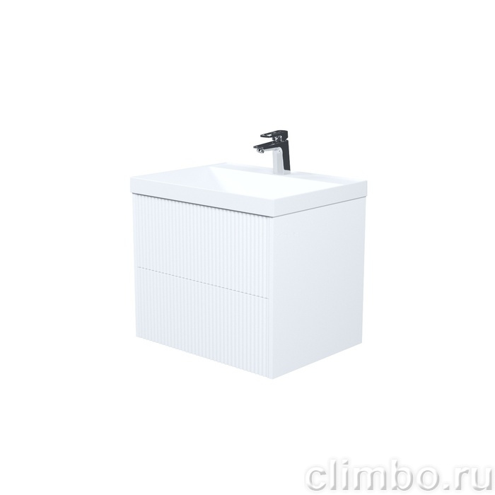 Тумба с умывальником подвесная, 60 см, белый, Билд (Bild) 2.0, IDDIS, BIL60W1i95K подходит умыв. 4516000i28 — фото, детали конструкции