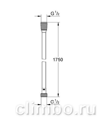 Душевой шланг GROHE Silverflex с защитой от перегибов, 1750 мм, 28388000 — фото товара