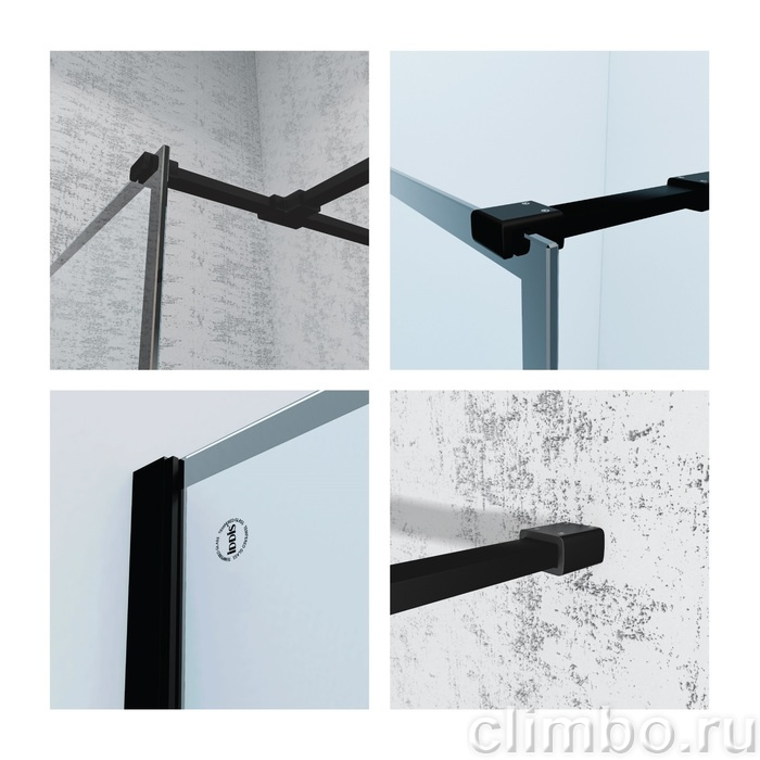 Душевая перегородка Walk In, черный 90x195, Slide, IDDIS, SLI8BS9i23 — фото товара