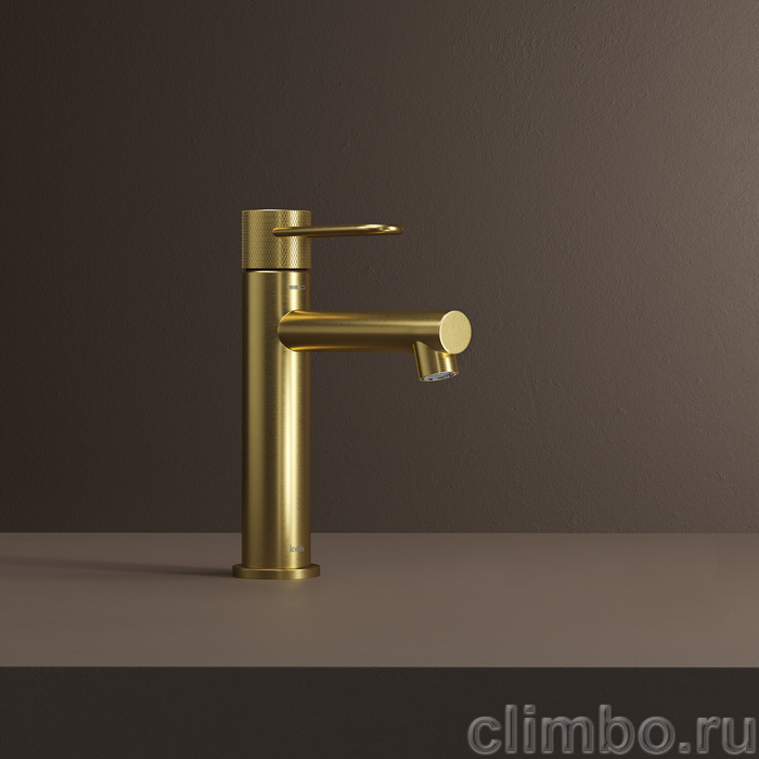 Смеситель для умывальника, матовое золото, Дюна (Duna), IDDIS, DUNMG00i01 — фото, детали конструкции