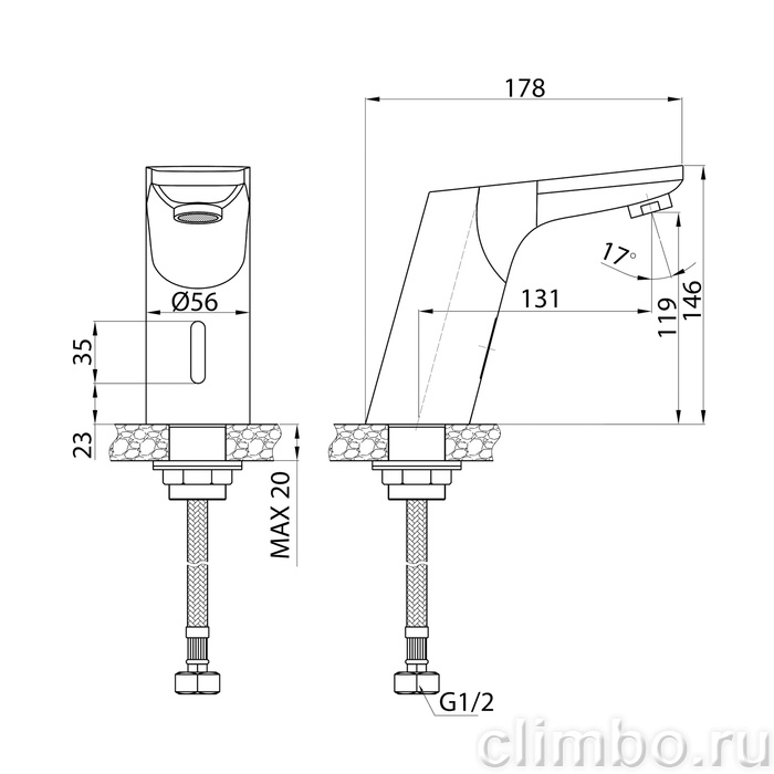 Смеситель для умывальника, сенсорный, Pulse, IDDIS, PULSBS0i86 — фото товара