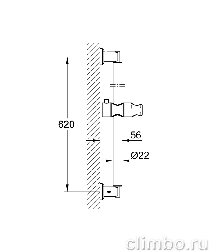 Душевая штанга GROHE Sena 600 мм, 28580000 — фото товара