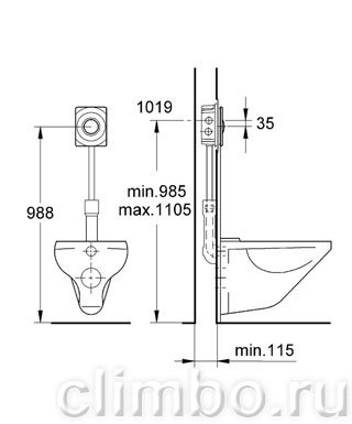 Панель смыва для писсуара GROHE Surf (1 режим смыва), 37063SH0 — фото товара