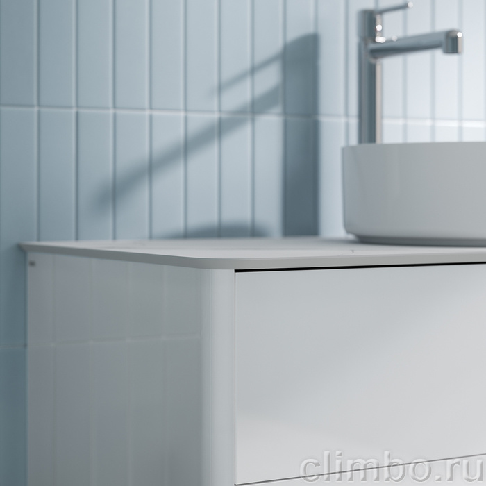 Столешница, керамогранит, 100 см, белый мрамор, Оптима Хоум (Optima Home), IDDIS, OPH10M0i89 — фото, детали конструкции