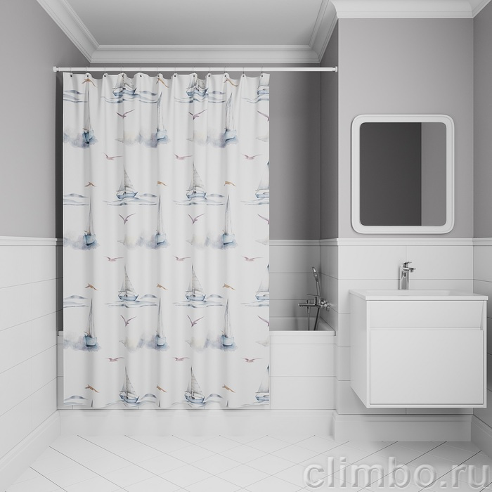 Штора для ванной, 200x180 см, Полиэстер, IDDIS, BO02P18i11 — фото товара